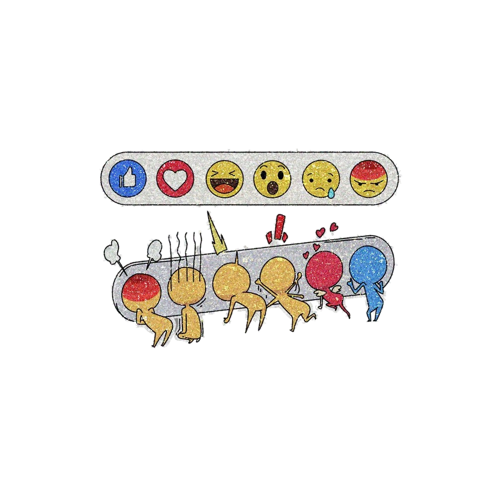 Emojis Sticker Glitter Sticker